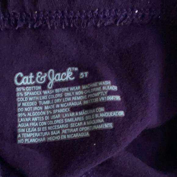 Cat & Jack Bottoms Cat Jack Purple Leggings Wsilver Glitter Poshmark